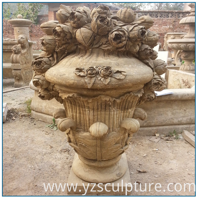 antique stone flowerpot